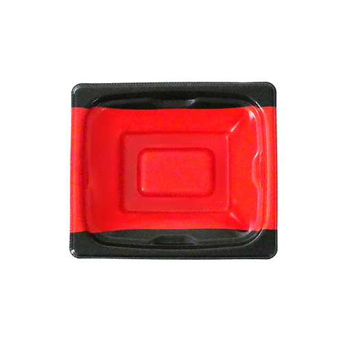 エフピコ 丼容器　MFP角盛重　本体 15-13 フチ黒赤 50枚/袋（ご注文単位24袋）【直送品】