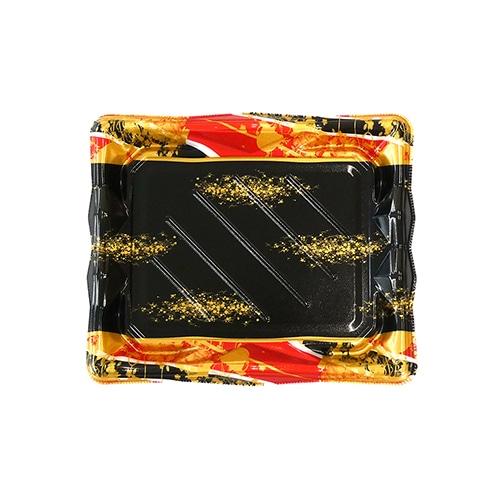 エフピコ 寿司容器　氷河　本体 3-4 流華赤 50枚/袋（ご注文単位12袋）【直送品】