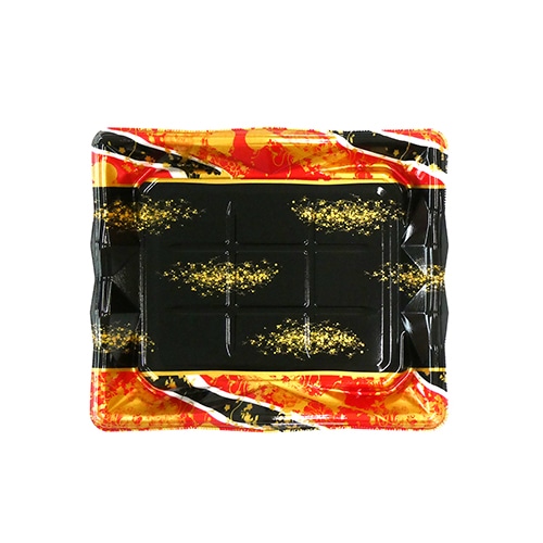 エフピコ 寿司容器　氷河　本体 3-6 流華赤 50枚/袋（ご注文単位8袋）【直送品】