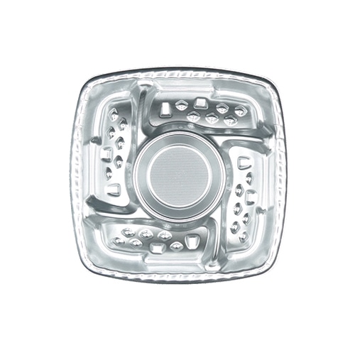 エフピコ オードブル容器 シェルトプラッター 本体 角30R シルバー 10枚/袋(ご注文単位20袋)【直送品】