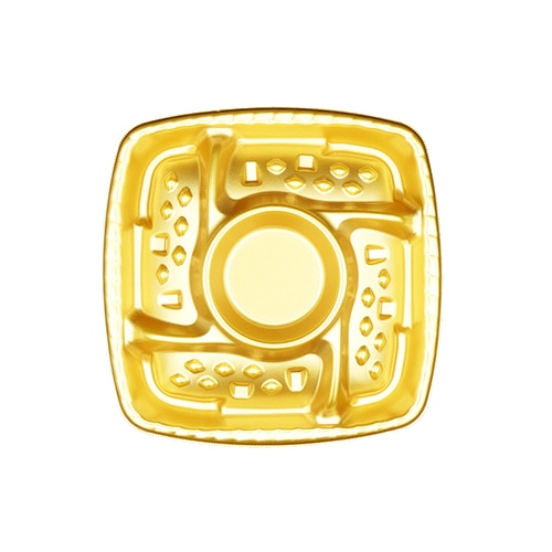 エフピコ オードブル容器 シェルトプラッター 本体 角30R 金 10枚/袋(ご注文単位20袋)【直送品】