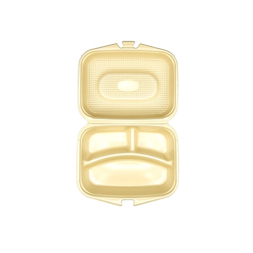 エフピコ テイクアウト弁当容器　DLVランチ 23-18-1 ベージュ 30枚/袋（ご注文単位8袋）【直送品】