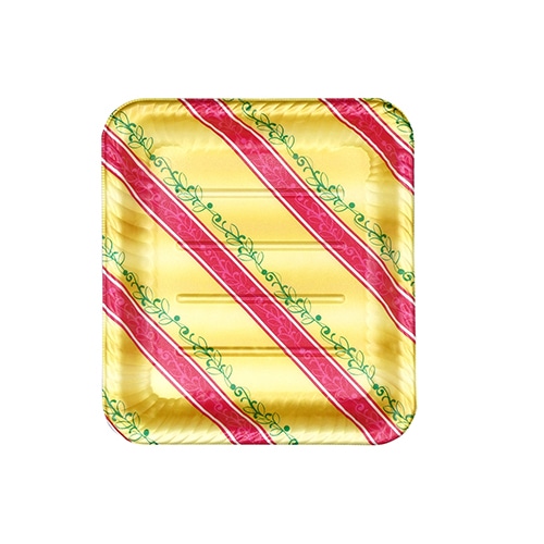 エフピコ オードブル容器　MFPティアラ角皿　本体 25-22 リッチ赤 50枚/袋（ご注文単位12袋）【直送品】