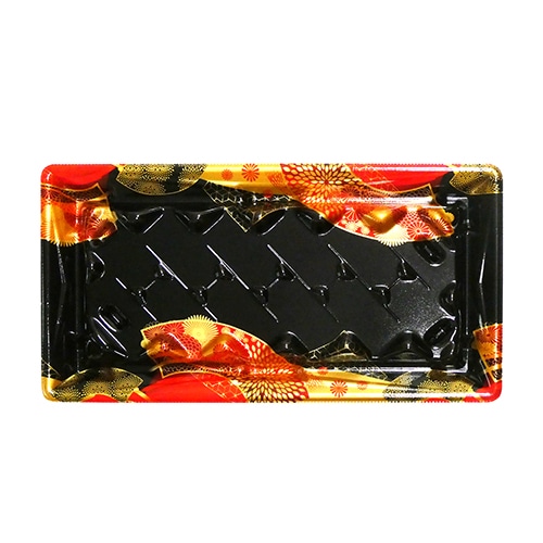 エフピコ 寿司容器 Sステージ枠盛 本体 2-6 はな扇子赤 50枚/袋(ご注文単位12袋)【直送品】