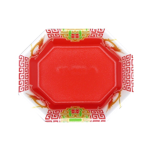 エフピコ 中華皿 F-830-27 昇龍赤 50枚/袋（ご注文単位40袋）【直送品】