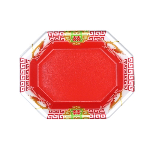 エフピコ 中華皿 F-835-27（LS） 昇龍赤 50枚/袋（ご注文単位30袋）【直送品】