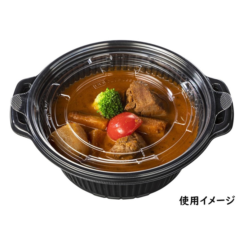 エフピコ 丼・お重容器 DLVデリ 22-19(65) 本体 黒 50枚/袋