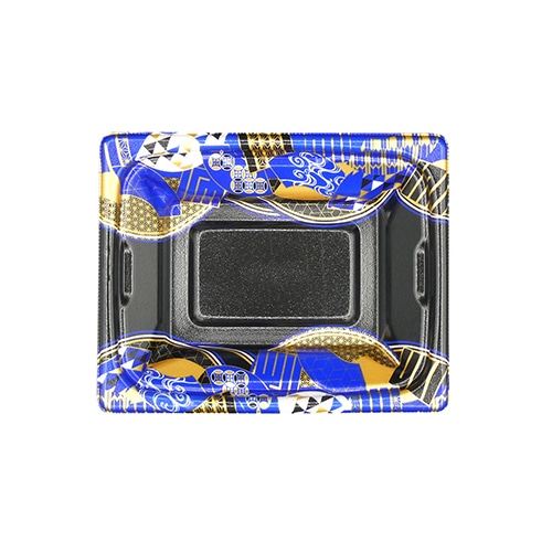 エフピコ 丼容器　MFP角盛重　本体 19-15 扇重ね青 50枚/袋（ご注文単位12袋）【直送品】