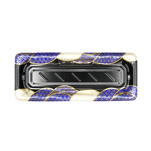 エフピコ 寿司容器　大波皿　本体 1-6　V1 なみ穂青 50枚/袋（ご注文単位20袋）【直送品】