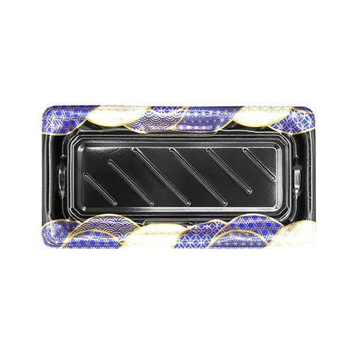 エフピコ 寿司容器　大波皿　本体 2-6 なみ穂青 50枚/袋（ご注文単位12袋）【直送品】