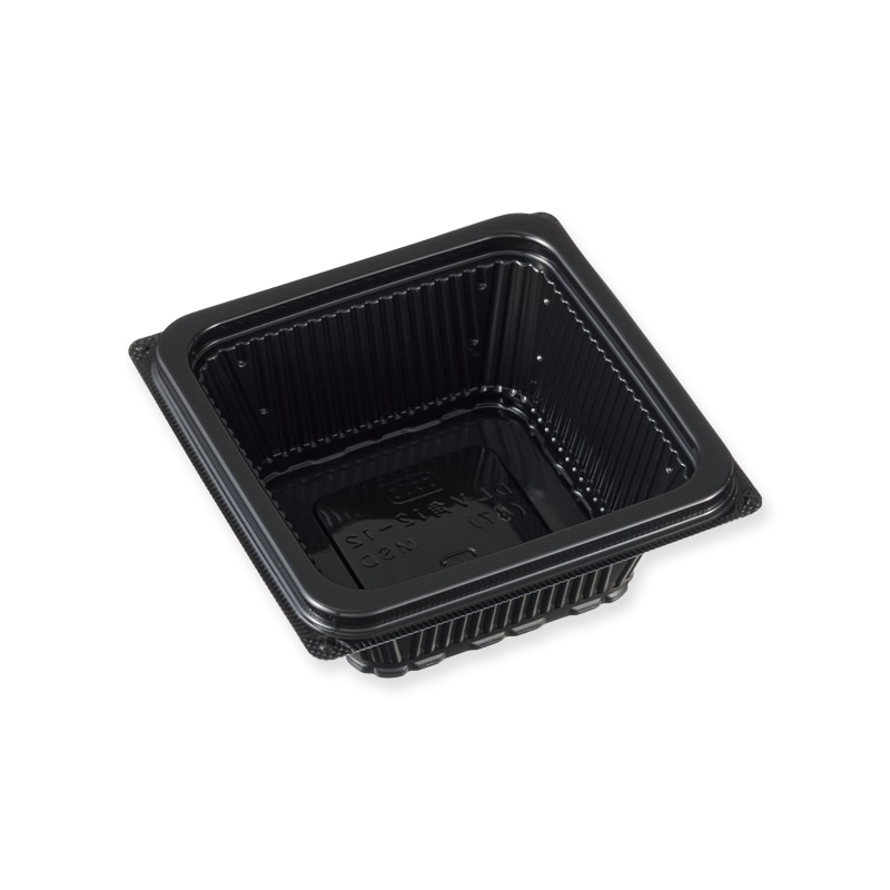 エフピコ 丼・お重容器 DLV角 12-12(47) 本体 黒 50枚/袋