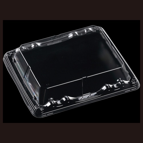 エフピコ 寿司容器　大波皿　嵌合蓋 T-大波皿3-4嵌合蓋（APET）エコ  50枚/袋（ご注文単位12袋）【直送品】