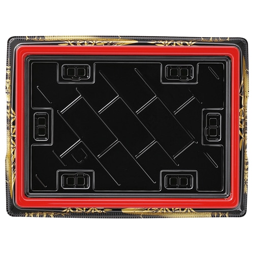 エフピコ 寿司容器　祝賀桶　本体 25-19　15貫 ささ扇金 50枚/袋（ご注文単位4袋）【直送品】