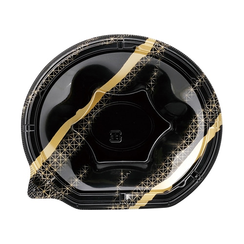 エフピコ 丼容器　MSD半月丼　本体 16-15（40） 単紋金 50枚/袋（ご注文単位24袋）【直送品】