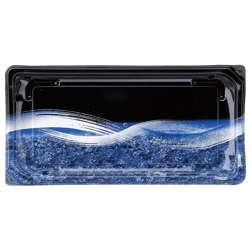 エフピコ 寿司容器 四季皿 本体 2-6 うち波黒紺 50枚/袋(ご注文単位10袋)【直送品】