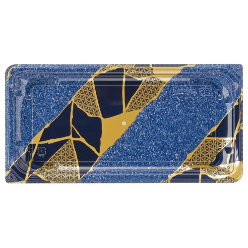 エフピコ 寿司容器 四季皿 本体 2-6 金継ぎ紺 50枚/袋(ご注文単位10袋)【直送品】