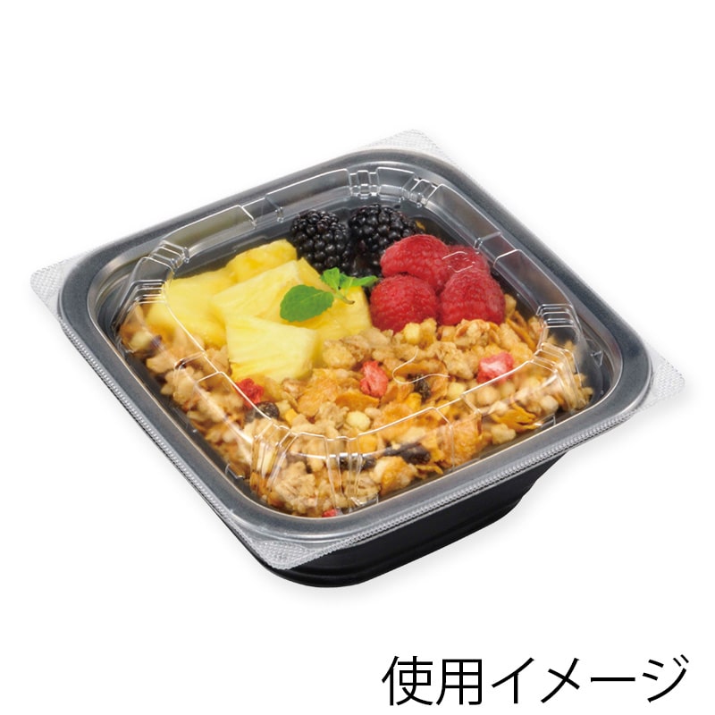 エフピコ 丼容器 DLV角丼 本体 16-16(61) 黒W 50枚/袋(ご注文単位12袋)【直送品】