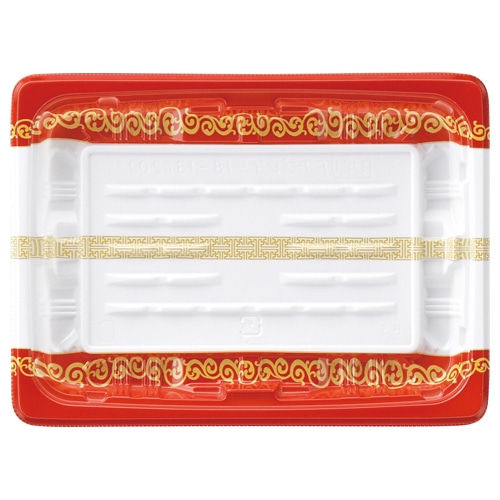 エフピコ 惣菜容器 FTプレイン 本体 18-13(20) 唐草紋 50枚/袋(ご注文単位18袋)【直送品】