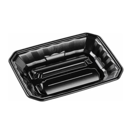 エフピコ 精肉用トレー メガプレート 20-26（37） エコ黒 50枚/袋（ご注文単位8袋）【直送品】