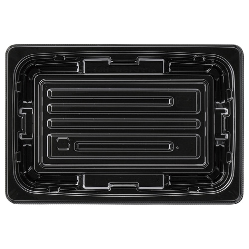 エフピコ 惣菜容器　APプレイン　本体 17-11ST エコ黒 50枚/袋（ご注文単位24袋）【直送品】