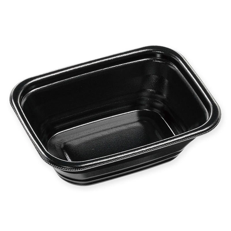 エフピコ 丼容器 DLV角丼 19-14(61) 本体 黒W 50枚/袋