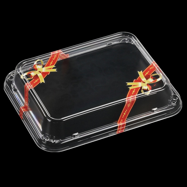 エフピコ オードブル容器　MFPティアラ　外嵌合蓋 T-ティアラ角25-19 リボン赤 50枚/袋（ご注文単位12袋）【直送品】