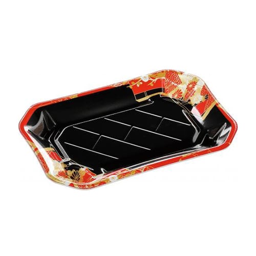 エフピコ 寿司容器 美彩 本体 2-4 花小町赤 50枚/袋（ご注文単位18袋）【直送品】