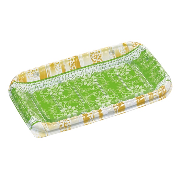 エフピコ 惣菜容器　MSDティアラプレート　本体 26-15 リラD緑 50個/袋（ご注文単位12袋）【直送品】