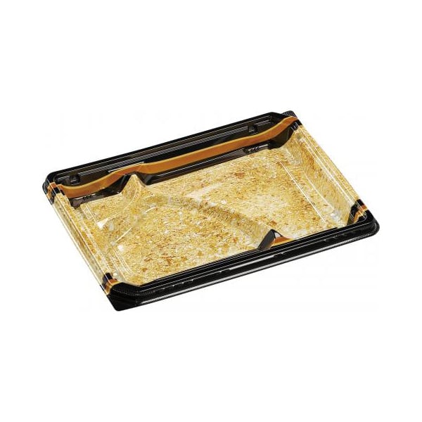 エフピコ 弁当容器 MSD穂高膳 本体 23-17-1 砂岩金 50枚/袋(ご注文単位12袋)【直送品】