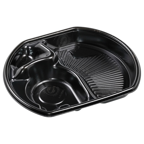 エフピコ 麺容器　本体 SB半月24-20（42）　エコ 黒 50枚/束（ご注文単位12束）【直送品】