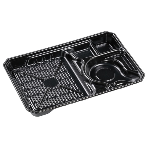 エフピコ 麺容器　本体 SB-25-17P　エコ 黒 50枚/束（ご注文単位12束）【直送品】