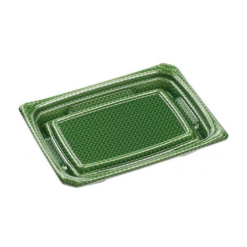 エフピコ 刺身容器 Uステージ 本体 20-15 クロスD緑 50枚/袋（ご注文単位16袋）【直送品】