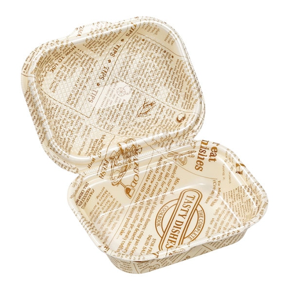 エフピコ 折蓋弁当容器　DLVボーノ 19-15 タイムス茶W 30個/袋（ご注文単位9袋）【直送品】