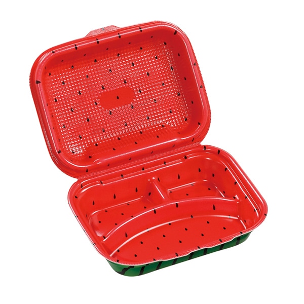 >エフピコ 折蓋弁当容器 DLVボーノ 23-18-1 スイカ 30個/袋(ご注文単位6袋)【直送品】