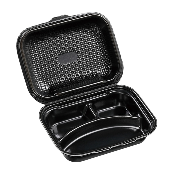エフピコ 折蓋弁当容器　DLVボーノ 23-18-1 黒W 30個/袋（ご注文単位6袋）【直送品】