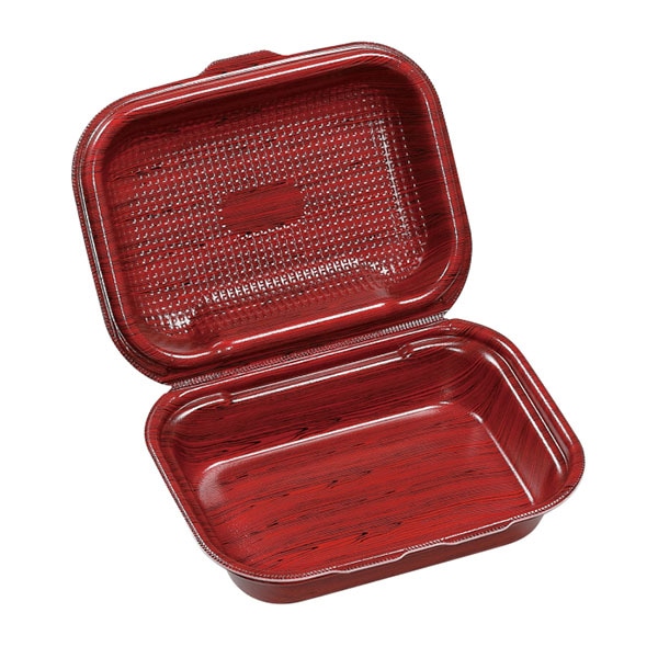 >エフピコ 折蓋弁当容器 DLVボーノ 22-16 渋木目W 30個/袋(ご注文単位6袋)【直送品】