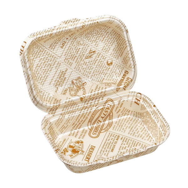 エフピコ 折蓋弁当容器　DLVボーノ 23-16 タイムス茶W 30個/袋（ご注文単位6袋）【直送品】