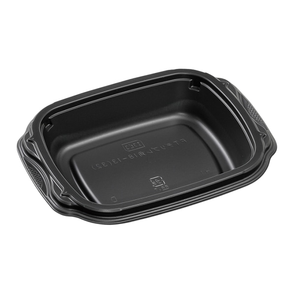 エフピコ 冷凍対応容器　FTデリプレ　角18-13（32） 本体 耐寒黒 50枚/袋（ご注文単位18袋）【直送品】