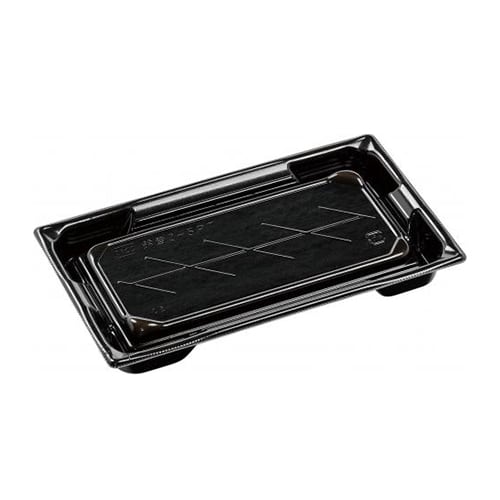 エフピコ 寿司容器 鈴音 本体 2-5PT 黒W 50枚/袋（ご注文単位12袋）【直送品】