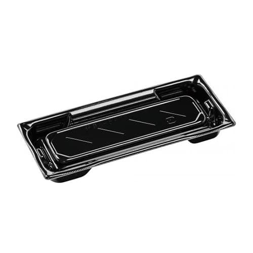 エフピコ 寿司容器 鈴音 本体 1-5PT 黒W 50枚/袋（ご注文単位18袋）【直送品】