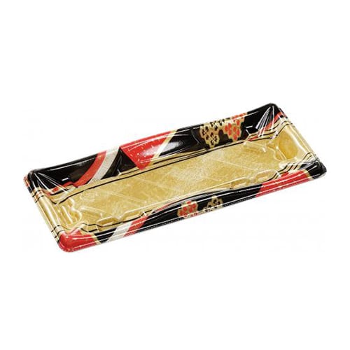 エフピコ 寿司容器 輝ステージ 本体 1-5PK 角みやび赤 50枚/袋（ご注文単位20袋）【直送品】