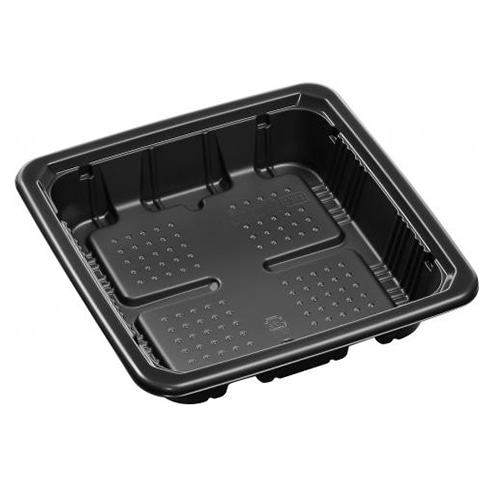 エフピコ 冷凍対応トレー容器　FTレンジ 角20-20（40） 耐寒黒 50枚/袋（ご注文単位8袋）【直送品】