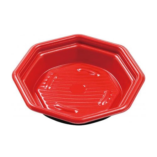 エフピコ 軽食容器 MFPグラブ八角 本体 20-20（40） M赤黒 50枚/袋（ご注文単位9袋）【直送品】