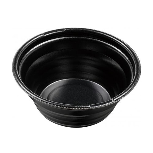 エフピコ 麺容器 MFPホット麺N 本体 18（71） 黒W 50枚/袋（ご注文単位9袋）【直送品】