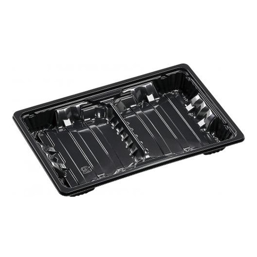 エフピコ 弁当容器 MSDアコード 本体 23-15-1 黒 50枚/束(ご注文単位16束)【直送品】