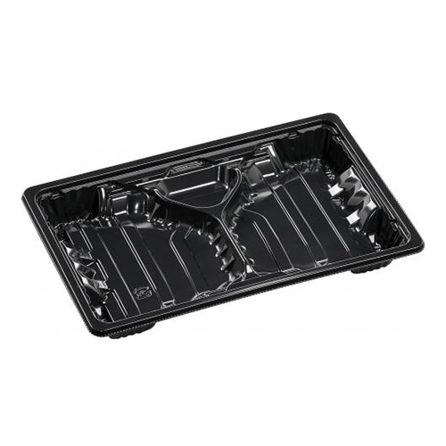 エフピコ 弁当容器 MSDアコード 本体 23-15-2 黒 50枚/束(ご注文単位16束)【直送品】