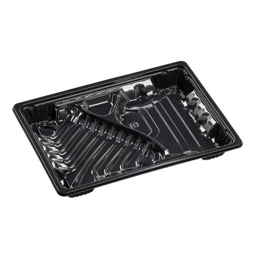 エフピコ 弁当容器 MSDアコード 本体 23-17-1 黒 50枚/束(ご注文単位16束)【直送品】