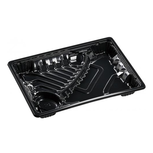 エフピコ 弁当容器 MSDアコード 本体 23-17-3 黒 50枚/束(ご注文単位16束)【直送品】