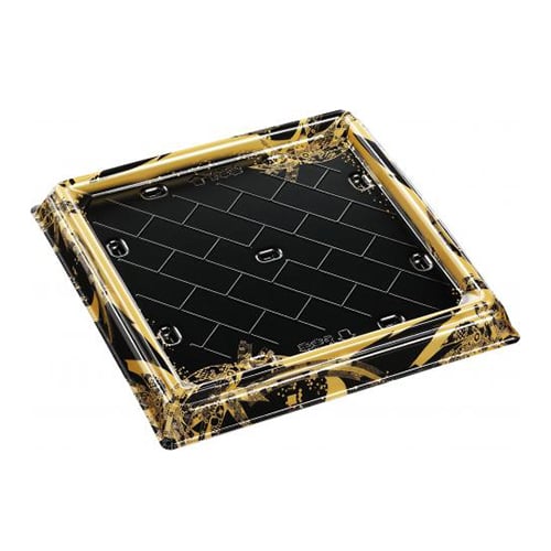 エフピコ 寿司桶容器 祝賀桶 本体 29-29 30貫PT おり姫金 10枚/袋（ご注文単位16袋）【直送品】