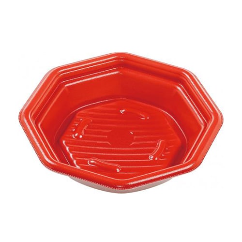 エフピコ 軽食容器 MFPグラブ八角 本体 18-18（40） 赤白 50枚/袋（ご注文単位12袋）【直送品】